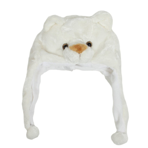 Barato lindo peluche oso polar, oso polar sombrero oso polar con forma de animal peludo sombrero de invierno - Product Image 1