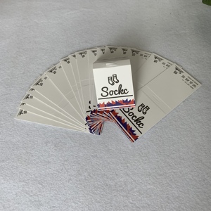 Étiquettes de chaussettes en papier pliables mat, <span class=keywords><strong>carton</strong></span> avec impression personnalisée <span class=keywords><strong>pour</strong></span> vêtements - Product Image 5