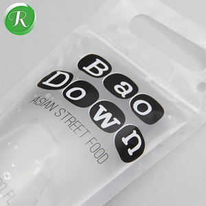 Bán Hot Custom Logo In Resealable Doypack Đồ Uống Trong Suốt Bao Bì Chất Lỏng Nhựa Uống Túi Với Rơm - Product Image 3