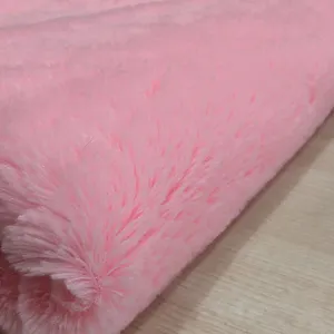 high quality tip dyed warm plush faux fur long pile fabric for blanket