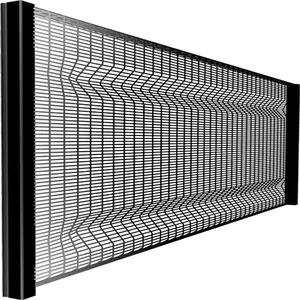 grau lackiert zaun panels Suppliers-Heißer verkauf schwarz gepudert 4mm draht durchmesser keine klettern 358 sicherheit mesh zaun