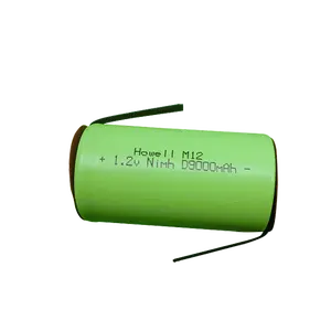 D尺寸1.2v 9000mah镍氢电池，带焊片