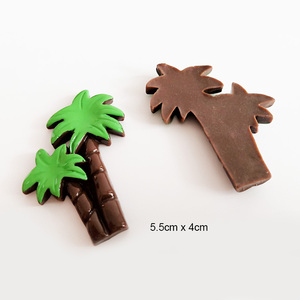 Gran oferta, alta calidad, gran tamaño, verano, palmera, árbol de coco, diseño, <span class=keywords><strong>resina</strong></span> epoxi, cabujón, parte posterior plana - Product Image 2