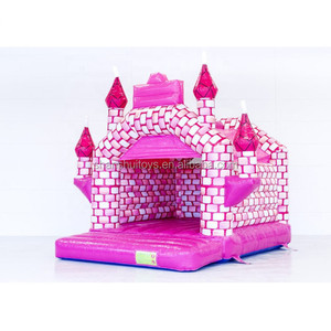 <span class=keywords><strong>Petit</strong></span> château gonflable <span class=keywords><strong>rose</strong></span> de haute qualité, maison gonflable d'extérieur pour enfants avec toboggan, en vente - Product Image 2