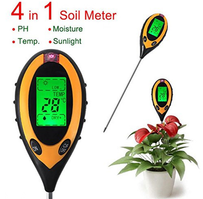 4 dans 1 Numérique Humidité Du Sol Mètre Numérique PH Du Sol Testeur Numérique Sol PH Testeur