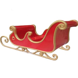 Trineo de Papá Noel de Fibra de Vidrio a Tamaño Real Personalizado para Centros Comerciales con Asientos Escena de Eventos de Exhibición Festiva - Product Image 3