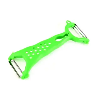 Duel Hoofd Multi Functionele Scherpe Roestvrij Staal Gekarteld Blade Julienne Slicer Peeler