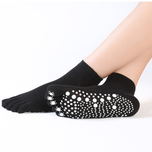 Professionnel anti-dérapage à bout ouvert <span class=keywords><strong>en</strong></span> <span class=keywords><strong>coton</strong></span> chaussettes de yoga, cinq doigts yoga fitness produits dans 2019 - Product Image 4