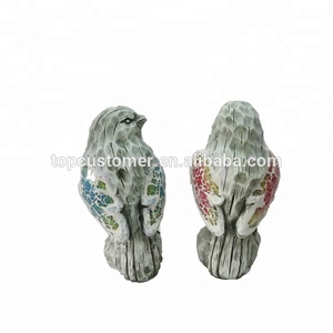 Hormigón pájaro cornudo escultura patio ornamento inicio escritorio Decoración - Product Image 3