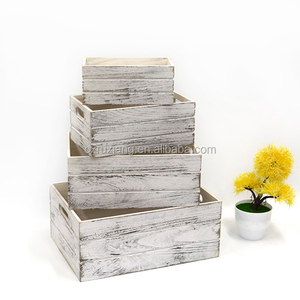 Lot de 4 coffrets à outils <span class=keywords><strong>en</strong></span> <span class=keywords><strong>bois</strong></span> sculpté blanc antique vintage - Product Image 6