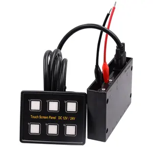 Panel de Interruptor táctil para casas motorizadas, Panel de luz resistente al agua IP66, 6 bits, 12 voltios, 12 v