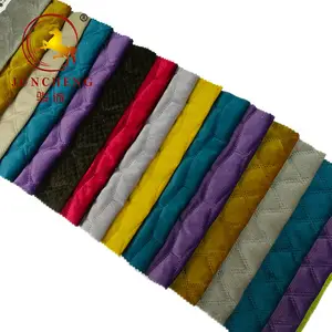 Polyester padding quilting velvet fabric for coat