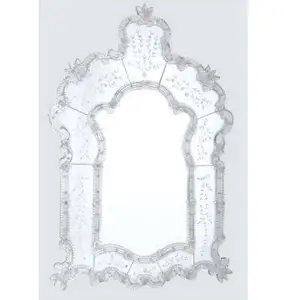 새로운 디자인 무라노 크리스탈 디자인 유리 벽 거울 장식 거울 크리스탈 페르시 거울 도매업자