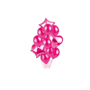 Rojo rosa 18 pulgadas plano en forma de fiesta inflable decoración de globos