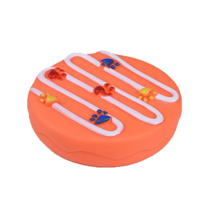 personalizado redondo huella de galleta forma juguetes para mascotas juguetes para perro de vinilo mascota masticar juguete - Product Image 4