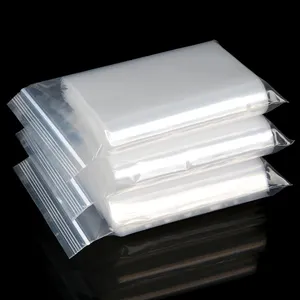 Sacs d'emballage transparents à fermeture éclair, chemise personnalisée en PE LD souple