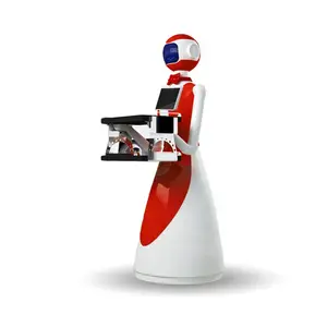 Restaurant Hotel Fast Food Smart Levering Robot Intelligente Service Robot Humanoid Assistent Humanoïde Ober