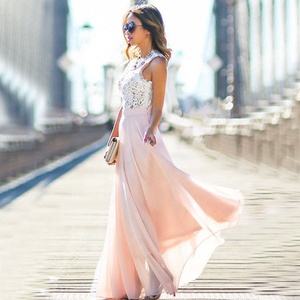 Commercio all'ingrosso Egitto Donne Più di Formato di Usura di Colore Rosa Caldo Tessuto Chiffon A Buon Mercato Abito <span class=keywords><strong>Da</strong></span> Sera - Product Image 3