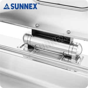 Plato de frotamiento eléctrico de acero inoxidable Sunnex, suministro de restaurante de Hotel para exhibición de comida caliente y calentador de alimentos Chafer - Product Image 5