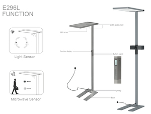 Lámpara LED inteligente para oficina, lámpara de suelo con módem, lámpara de suelo, para el hogar - Product Image 3