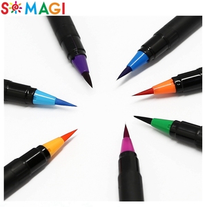 Venta caliente no tóxica seguridad Escuela de papelería lista de artículos cepillo marcador pluma precio dibujo suave para niños - Product Image 3