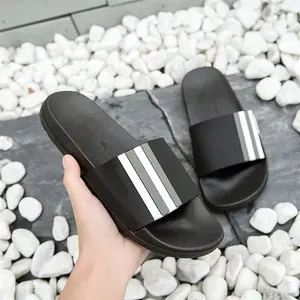 Sandales ouvertes en pvc pour hommes et femmes, chaussures originales de couleur noire, idéales pour l'été