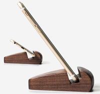CNC Noyer bambou support de téléphone mobile chêne Naturel En Bois de Bambou De Bureau Support