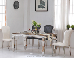 Muebles de comedor moderno fuerte mármol natural mesa de comedor con 6 sillas - Product Image 1