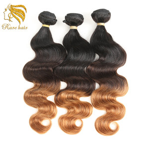 Lsy barato al por mayor 3 tono Ombre peruano ofertas del paquete del pelo para la venta Original 1B 4 30 de color del pelo teje - Product Image 3