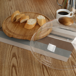 Vassoio per <span class=keywords><strong>biscotti</strong></span> di natale eco-friendly per torta di legno con coperchio a cupola trasparente creativo a prova di polvere per matrimonio e compleanno - Product Image 4