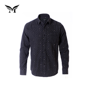 Buena calidad por encargo elegante nueva manga larga impresa camisas de franela para hombre - Product Image 1