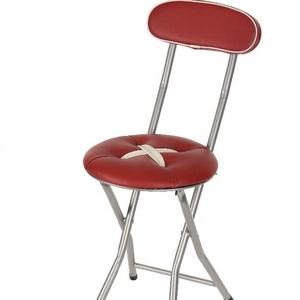 <span class=keywords><strong>Chaise</strong></span> pliante en cuir de fer portable avec coussins pour salle à manger chambre ou cuisine meubles de salon de style loisirs - Product Image 2