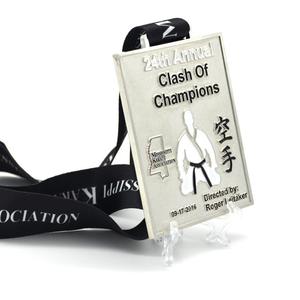 Commercio all'ingrosso su ordinazione 24th annuale <span class=keywords><strong>clash</strong></span> <span class=keywords><strong>of</strong></span> Karate association medaglia del metallo - Product Image 5