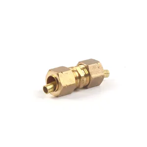 61062-8 brass tee compression coupling flare male tube copper fitting nut and union