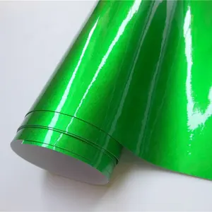 Haute Qualité Brillant Bonbon Vert D'enveloppe de Voiture de Métal Liquide Vert Vinyle Voiture Wrap Film pour Capot de voiture Toit ou Coffre emballage