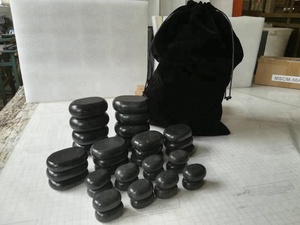 Fuente de fábrica propia, centro de belleza, uso de piedra de masaje de basalto caliente (juego de caja de madera de 36 piezas) - Product Image 2
