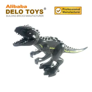 Plastic building block bricks the Jurassic Dinosaur series Tyrannosaurus with light green pattern D - Rex Toy for Kids (DE229D)