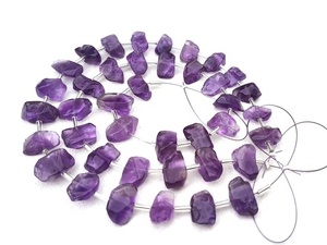 Center Drilled Polished Rough Natural Purple Amethyst Gemstone Top Quality February Birthstone Making Jewelry - Product Image 3