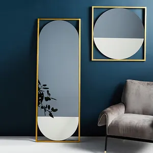 Wholesale Iron Frame <strong>Large</strong> <strong>Rectangular</strong> Bathroom Full Length Dressing Standing Floor <strong>Mirror</strong> - Product Image 1