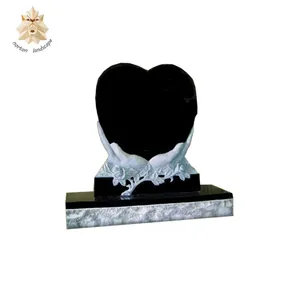 Personalizado artificial tallada Ángel en forma de corazón de granito lápida NTGT-134S
