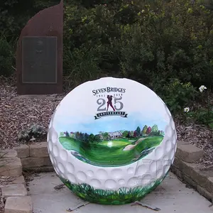 Garden Outdoor Giant Decorative Resin Fiberglass Golf Ball Sculpture