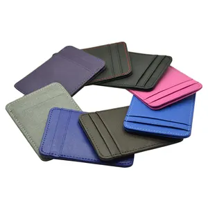 Split Taiga Leather Card Holder Wallet for ID Card,Credit Card, Debit Card Different Colors for You to Choose