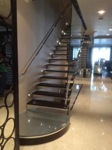 CBMmart-escalera flotante interior moderna, barandillas <span class=keywords><strong>de</strong></span> vidrio rectas con escalera <span class=keywords><strong>de</strong></span> <span class=keywords><strong>madera</strong></span>, <span class=keywords><strong>para</strong></span> el hogar - Product Image 5