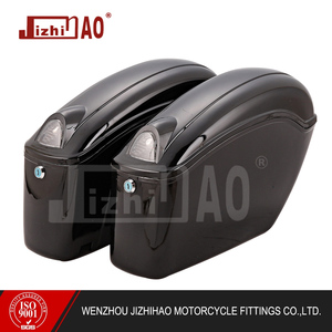 1 sac de selle JZH noir pour moto, sacs pour <span class=keywords><strong>Sportster</strong></span> Softail Dyna cruers personnalisés - Product Image 3