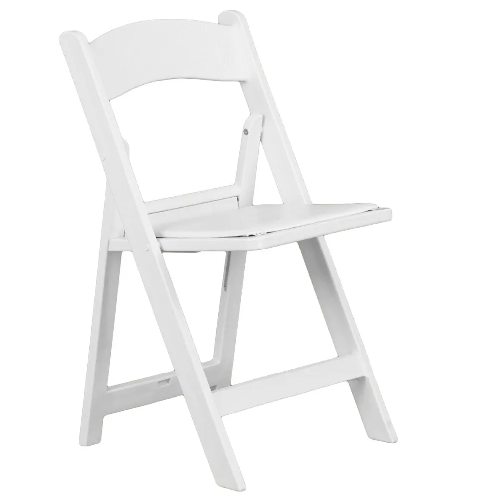 Modern Solid Wood Folding White Chair for Wedding Garden or Restaurant Use for Sale as Hotel Furniture