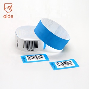 Disposable tyvek paper bracelets with stub for festival and amusement park ticket - Product Image 2