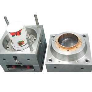 China Fabricação Personalizado Fabricante De Moldes De Injeção De Plástico Para 10l 20 litros 5 galões <span class=keywords><strong>IML</strong></span> Pintura Balde Molde
