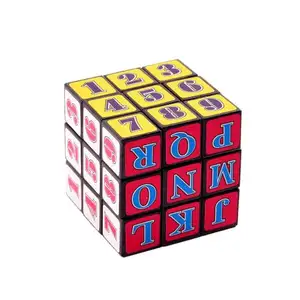 educational toy Learning math English colorful plastic sliding jigsaw digital magic cube speed cube puzzle