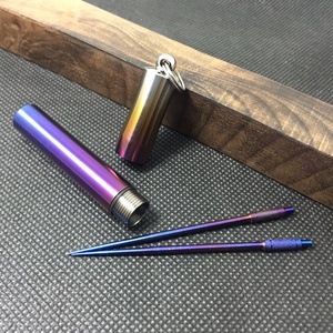 Reizen EDC tool Ti waterdichte titanium tandenstoker houder capsule met sleutelhanger - Product Image 6