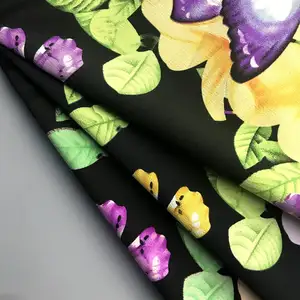 En moda % 100% polyester tekstil koshibo baskılı dokuma kumaş elbise